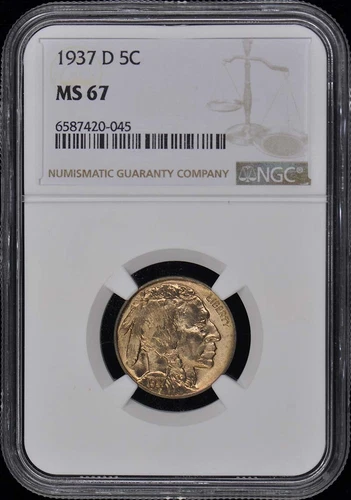 1937-D Buffalo Nickel Type 2 5C NGC MS67