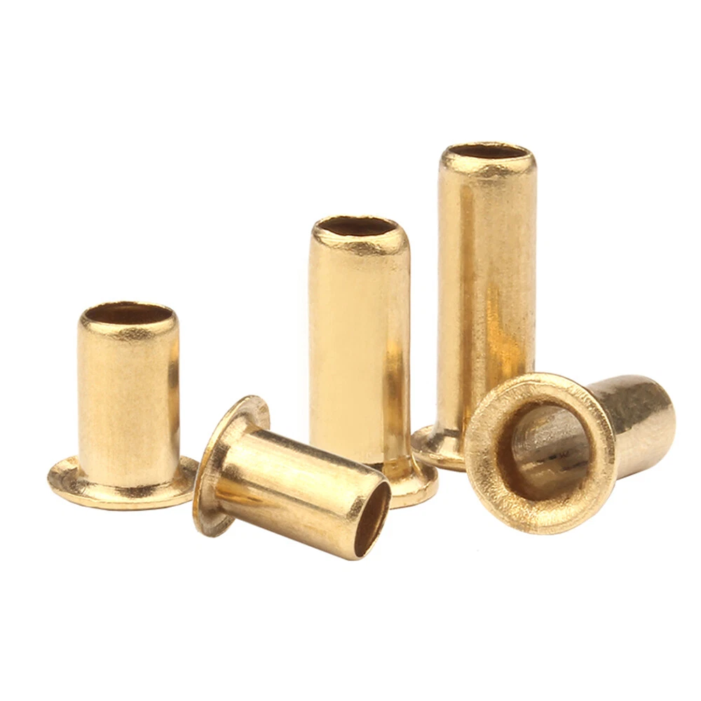 M3 M4 M5 M6 Copper Brass Eyelet Hollow Tubular Rivets Through Nuts Hole  Grommets