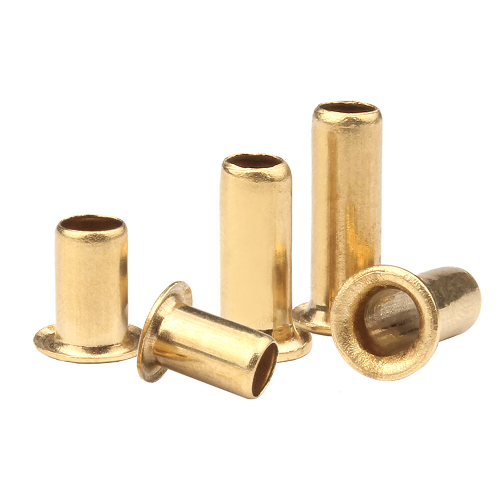 M1.5 M1.7 M2 M2.5 Brass Tubular Rivets Nuts Through Hole Rivets Hollow