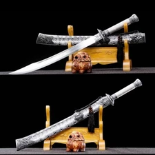 Battle Chinese Kung Fu Dao Wushu Sword 1095 Carbon Steel Blade Sharp Broadsword