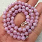 Beads Gems Necklace Silver Clasp Aaa Natural 8mm Purple Lavender Crystal Round