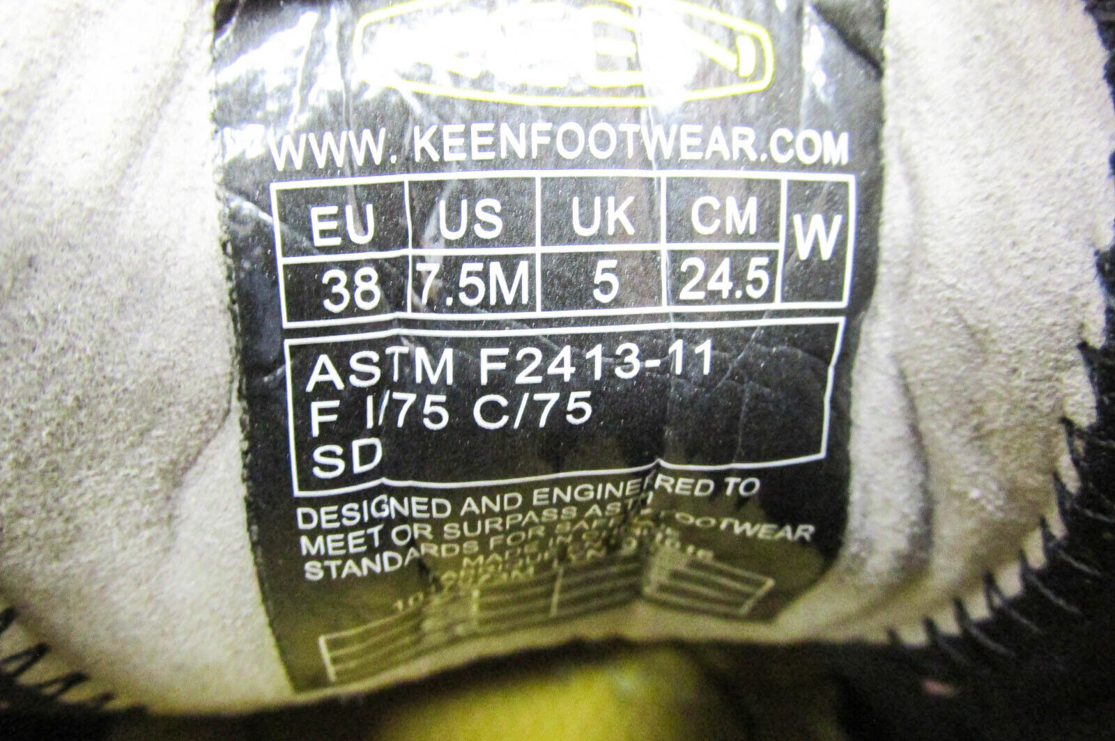 Scarpe donna Keen Asheville Utility taglia 7 5 ESD punta alluminio lavoro usate vq