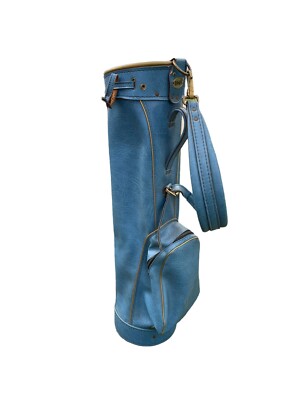 ヴィンテージキャディバッグ　7UP Ron Miller Pro Model Ron Miller Pro Model Golf Cart Bag Navy Blue Leather USA