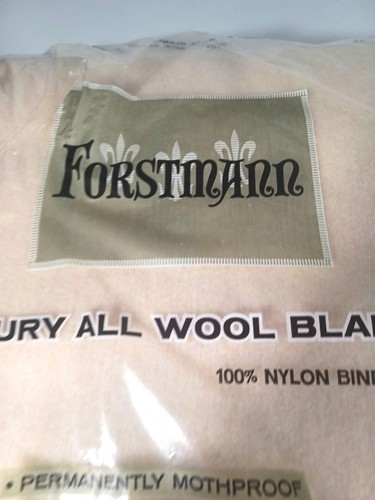 NEW Vtg 1960s Forstmann Virgin Wool Twin Blanket Stevens Fabrics Castle Garden - Picture 10 of 12