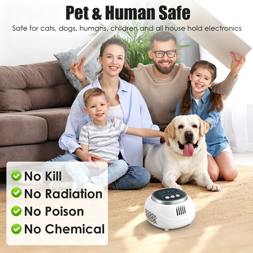 2-Pack Ultrasonic Rodent Repellent, 4 Modes, 4-65KHz, Strobe Light, 4 ...