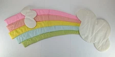 Vintage Wooltex International Plush Pastel Rainbow with Clouds Wall Hanging 42"