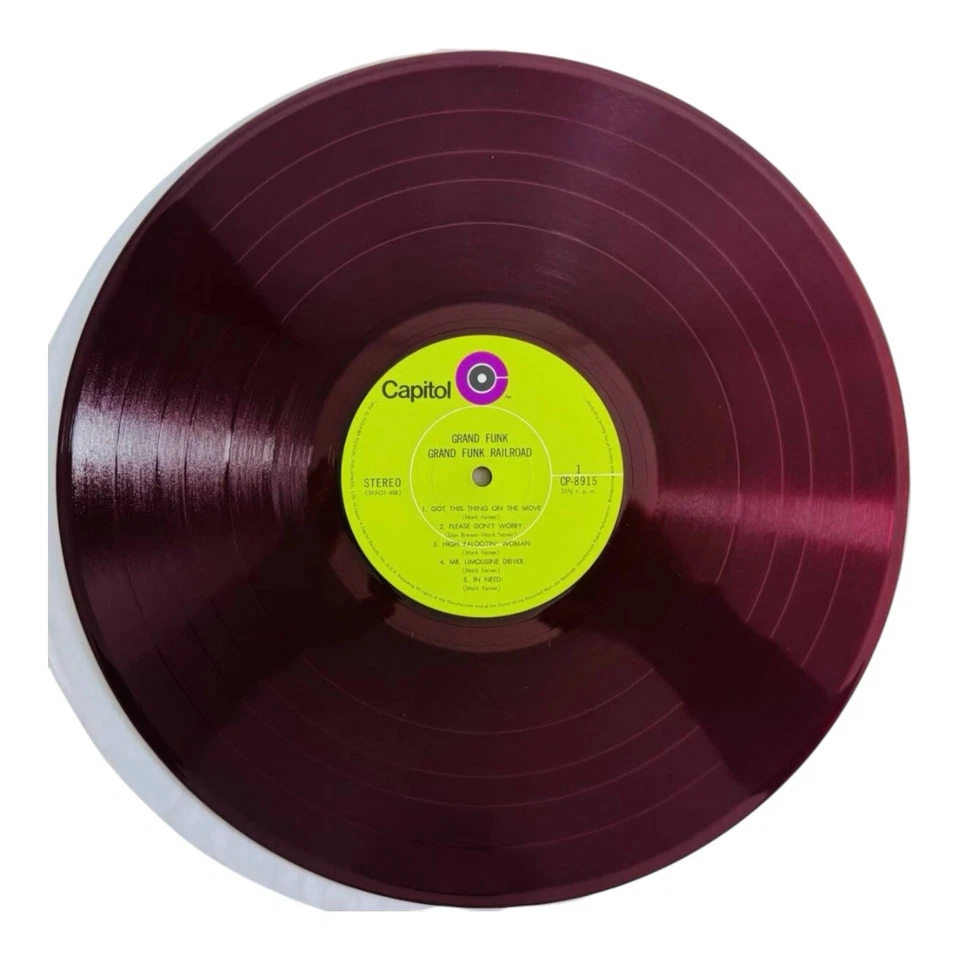 Record Grand Funk Railroad / Grand Funk Promo CP-8915 W/Obi Japan LP Red Vinyl - Image 4 of 4