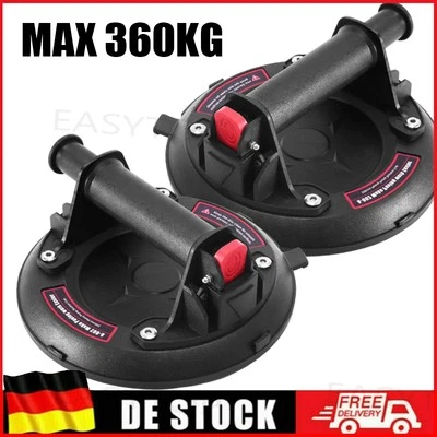 WOWSPEED 8" 360KG Saugheber Vakuumheber Saugnapf Glassauger Fliesen Saug Heber Griff