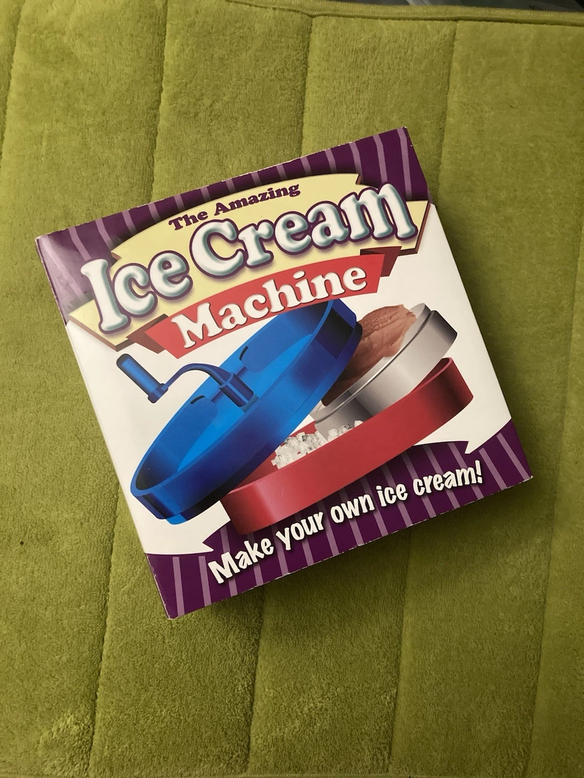 The Amazing Ice Cream Machine Hand Crank Maker Kit w/ Book Kids Gift Childrens