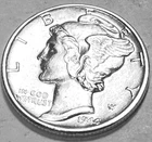 1944 P MERCURY DIME GEM BU +  No Reserve  *J1894