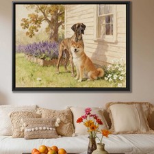 Great Dane Watercolor Dog Canvas Print Pet Artwork for Living Room Decor