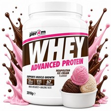 PER4M ADVANCED WHEY PROTEIN (NEPOLITAN ICE CREAM) 2.01KG FREE DELIVERY 24.87 per kilo