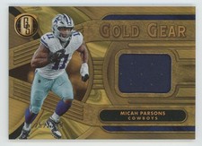Micah Parsons 2024 Panini Gold Standard Gear /299 Jersey #GG-MPS Dallas Cowboys