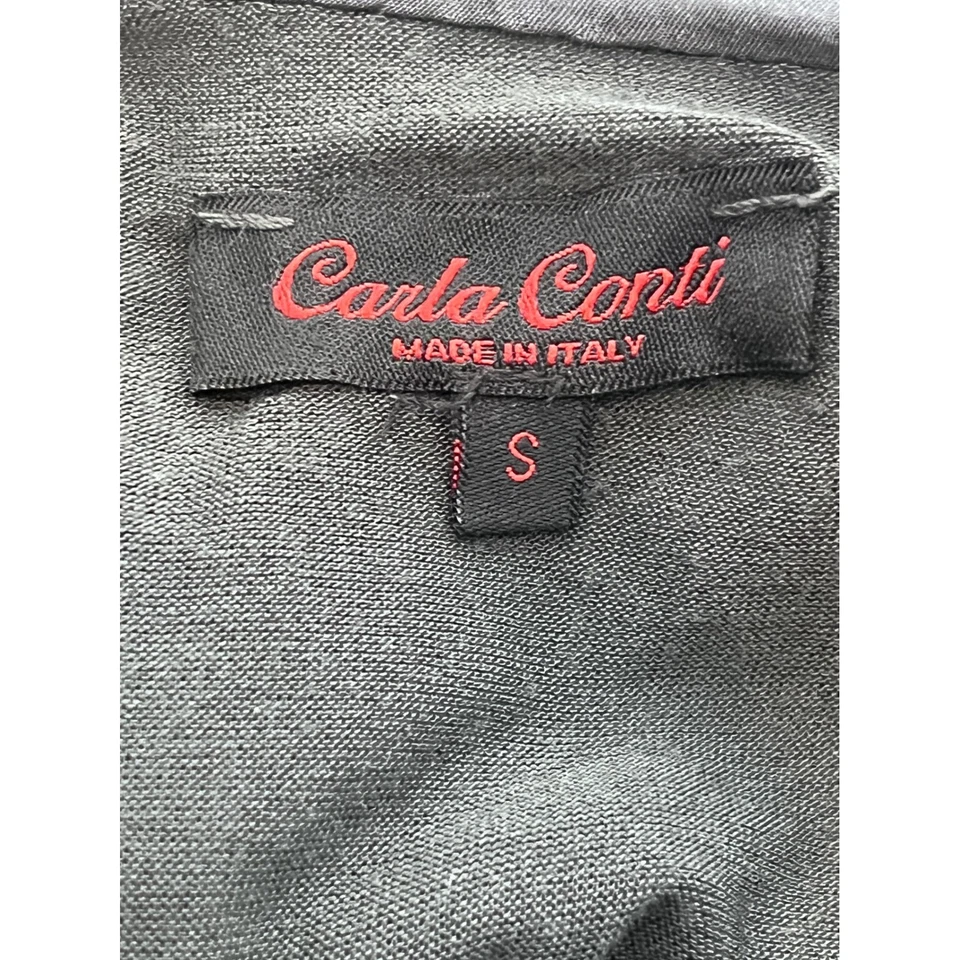 Vestido Carla Conti Gris Seda Hecho en Italia Encaje Pequeño Cachicho Hada Femenino Foto 4 de 4