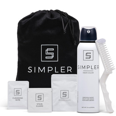 for Men Kit for Full Gray Coverage - Dark Brown Hair Color - Safe, Simple, and R