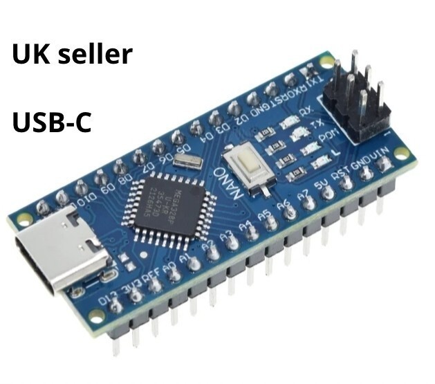 Arduino Nano V3.0  Compatible ATmega328p with bootloader USB-C Soldered Headers