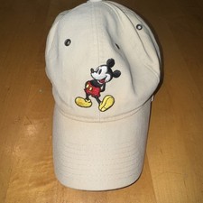 Disney Adult Mickey Mouse Adjustable Metal Buckle Hat Gray Baseball Cap