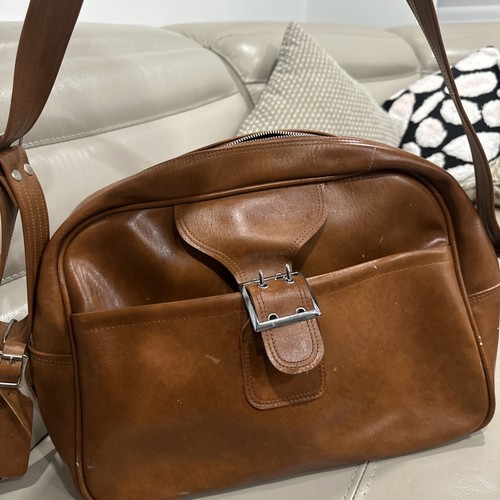 Peter's Bag Corp Vtg Bantam Travelware Brown Leather Doctor Bag, Satchel Overnig