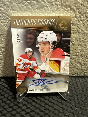 2023-24 Upper Deck SP Game Used Jakob Pelletier Premium Materials Autographs /49