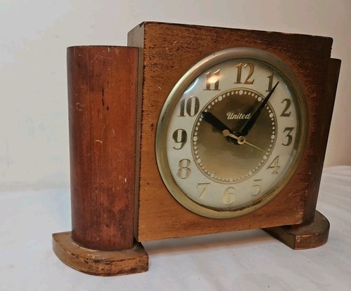 United Clock Corp Vintage Electric Uhr Art Deco Modell.75 FUNKTIONIERT - Bild 2 von 8