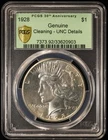 1928 $1 Peace Silver Dollar PCGS UNC Details