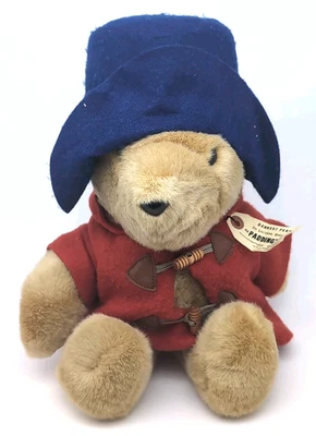 Vintage Paddington Bear Eden Toys 16” Plush Toy Blue Hat Red Coat Tag - Image 1 of 4