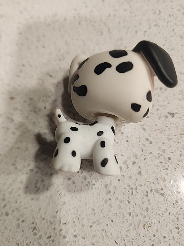 LPS 2004 Littlest Pet Shop #44 Dalmation Dog Black White Spotted Blue Eyes - Picture 4 of 7