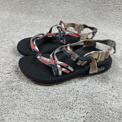 Chaco Sandals Womens Size 8 Navy Red ZX/2 Strappy Toe Loop Hiking Sport J107112