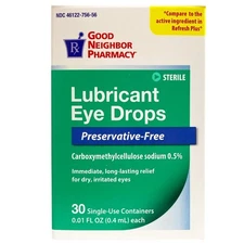 Good Neighbor Pharmacy Lubricant Eye Drops Preservative-Free Vials 30ct