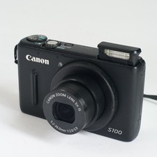 Canon PowerShot S100 Digital Camera Black 12.1 Megapixels 5x Optical Zoom Tested