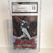 Panini Donruss 2022 Rafael Devers Unleashed Rapture #UL-9 CGC 10 Red Sox