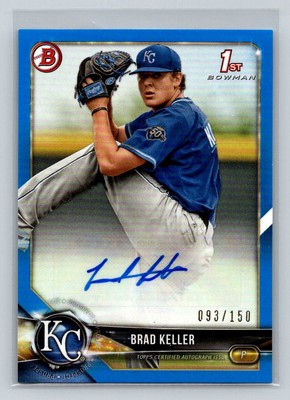 2018 Bowman #PA-BK Brad Keller Prospect Autographs Blue #/150