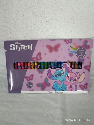 Stitch Malstifte Set 24 Farben Auswaschbare Filzstifte für Kinder Schule