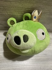 Green Pig Crown Angry Birds Plush Stuffed Anmal 5" Soft Toy No Sound