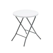 Mainstays 24 inch Round Folding Bistro Table, White