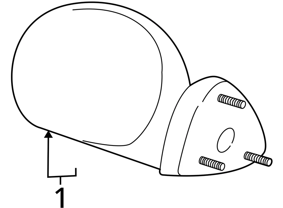 2000-2000 Ford Expedition Passenger Right Side View Power Door Mirror P5XNA - Image 4 of 4