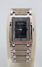 ELGIN Men's Watch Analog Silver Color FG061S New Battery, Full Bracelet