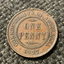 1927 Australia Penny Coin