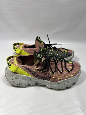 NIKE Space Hippie 04 Lemon Venom Pink gray CD3476-700 Knit Stretch