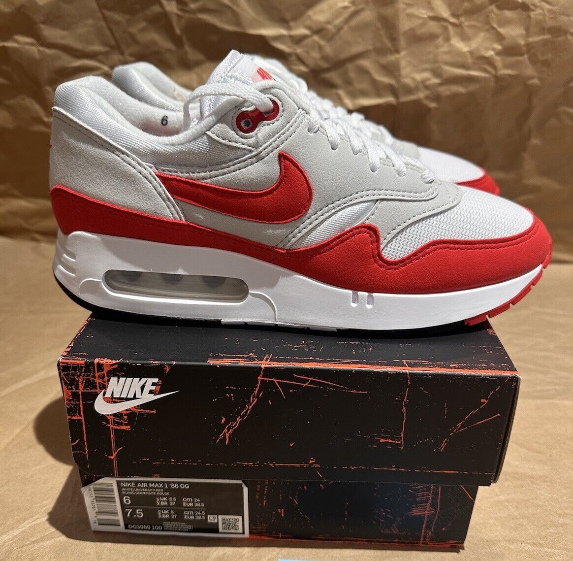 Nike Air Max 1 '86 OG Big Bubble Sport University Red White Nike Air Max 1 '86 OG Big Bubble Sport University Red White
