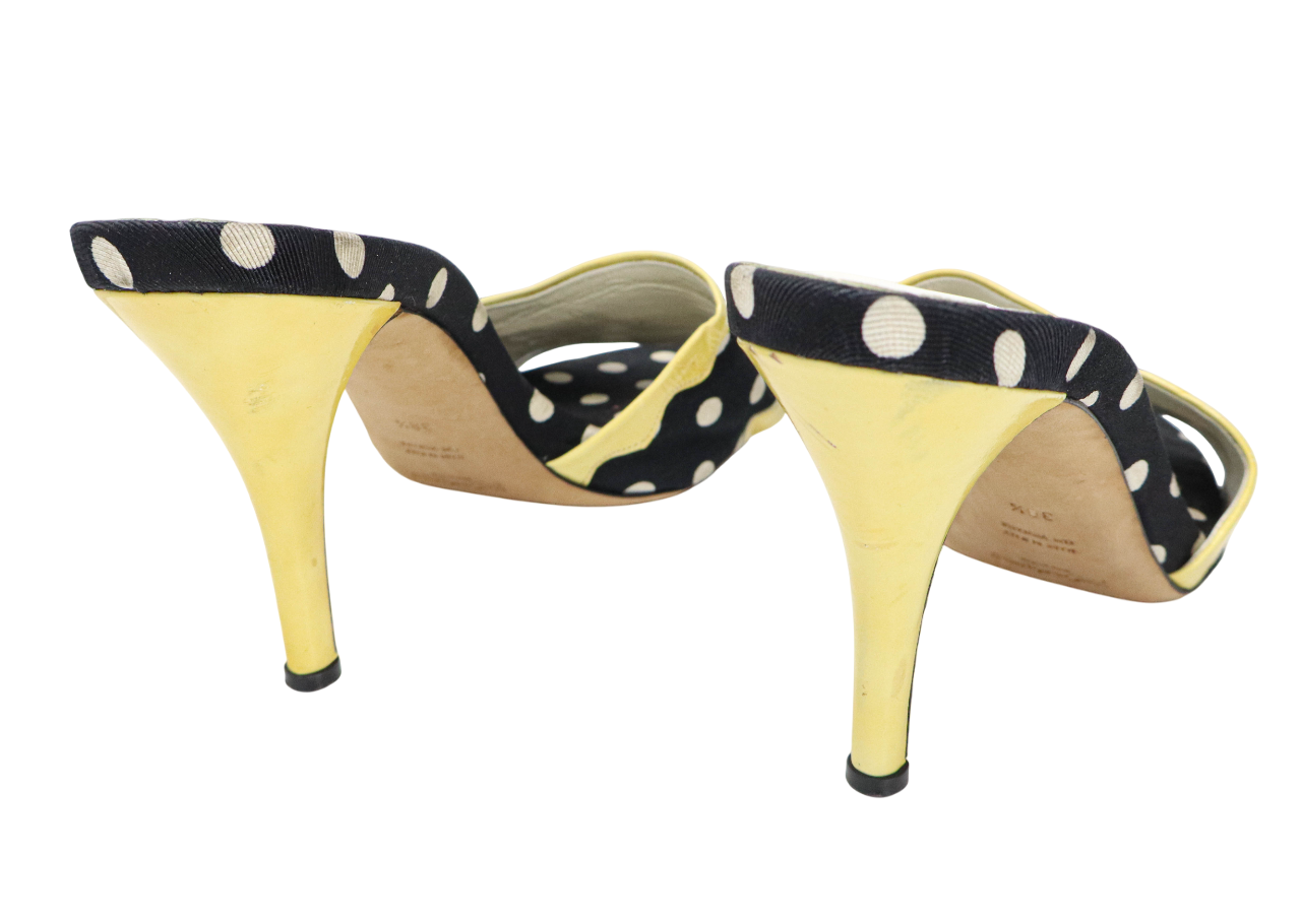 Scarpe Yves Saint Laurent Donna (EU) 38 5 Tacchi Alti Slip On Pantofole In Pelle