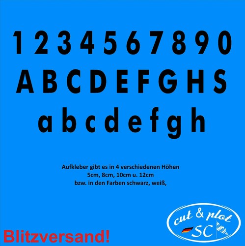 selbstklebende Zahlen Startnr. Hausnummer Aufkleber Briefkasten Mülltonne SC095 - Bild 1 von 50