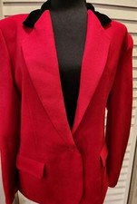 1970's Vintage Garfinckel's Women's Red Wool Blazer Jacket Size 10