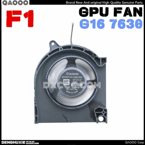 DELL G16 7630 CPU COOLING FAN EG75071S1-C270-S9A EG75071S1-C260-S9A DC12V 0.25A - Picture 3 of 8