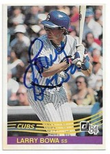 LARRY BOWA Autographed Signed 1984 Donruss card #239 Chicago Cubs Phillies COA 