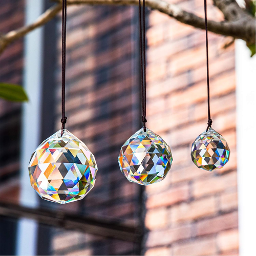 30/40/50Mm Faceted Suncatcher Crystal Ball Chandelier Prisms - Picture 2 of 12