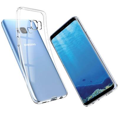 Für Samsung S8 Plus durchsichtige Gel Silikon Schutzhülle Stoßfest Cover Case