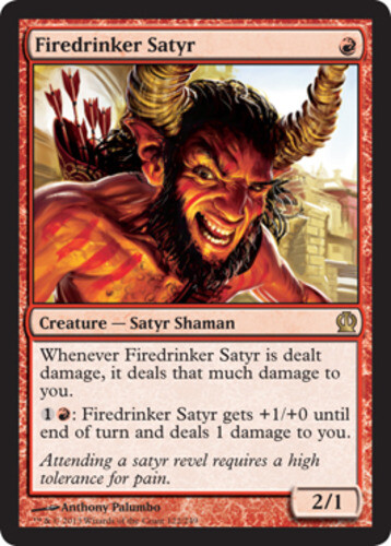 Firedrinker Satyr ~ Moderately Played Theros MTG Magic UltimateMTG Red Card - Picture 1 of 1