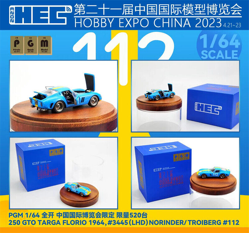 PGM 1:64 250 GTO TARGA FLORIO 1964 HEC /SHS 2023 LHD #112 Model Car - Picture 2 of 11