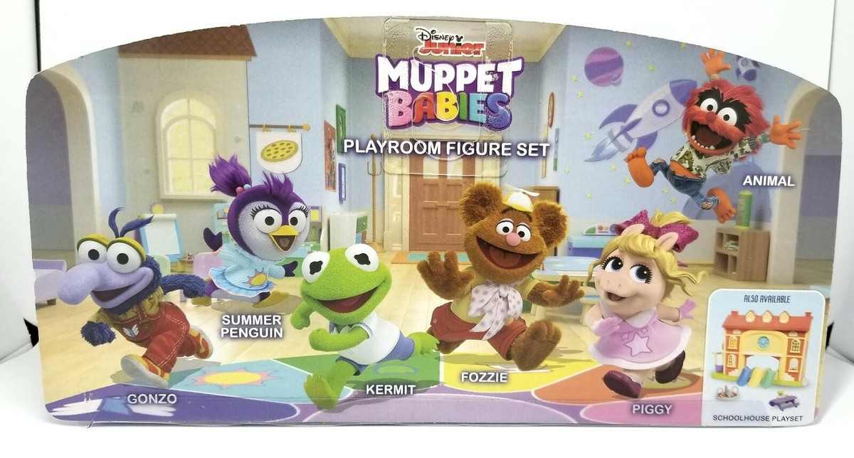 Muppet Babies Playroom Figure Set Disney Kermit Piggy Fozzie Cake Topper  Lot